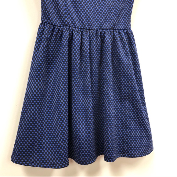 Ripe Blue and Black Key Hole Back Day Dress - Picture 3 of 6